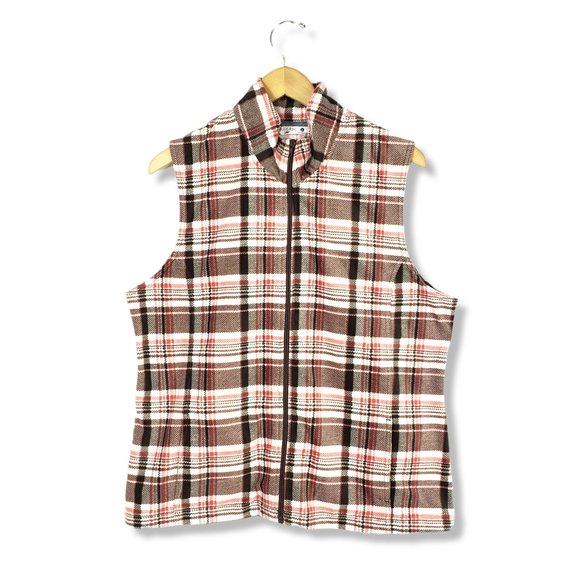 Riders by Lee Jackets & Blazers - Riders by Lee Light-weight Plaid Fleece Vest Size Large